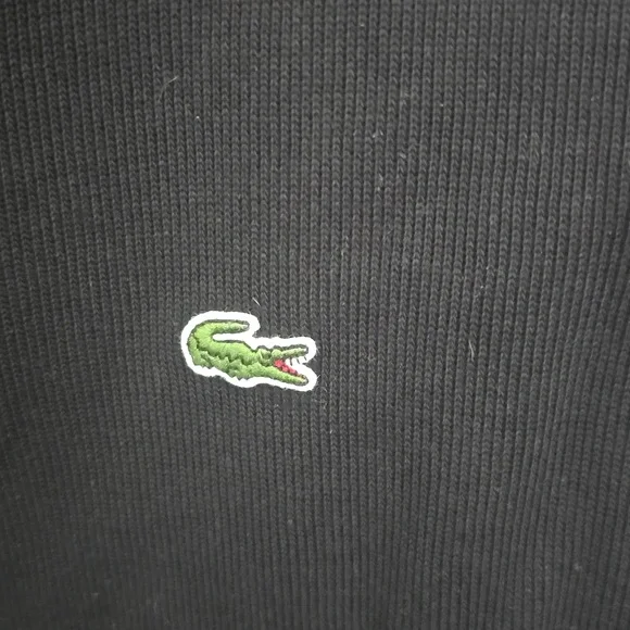 LACOSTE Black Quarter Zip Pullover Size M - Picture 4 of 5